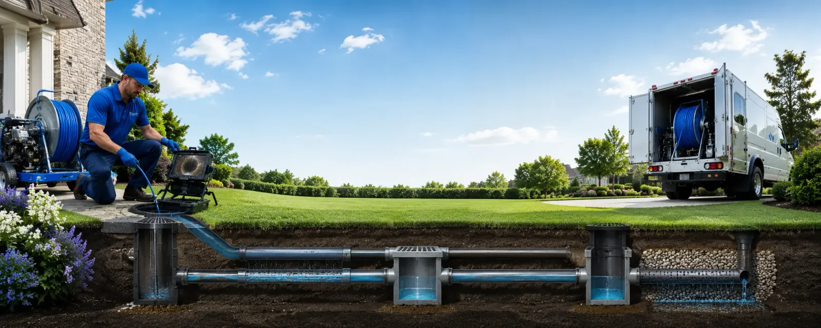 Outdoor drain cleaning information for Percival, IA